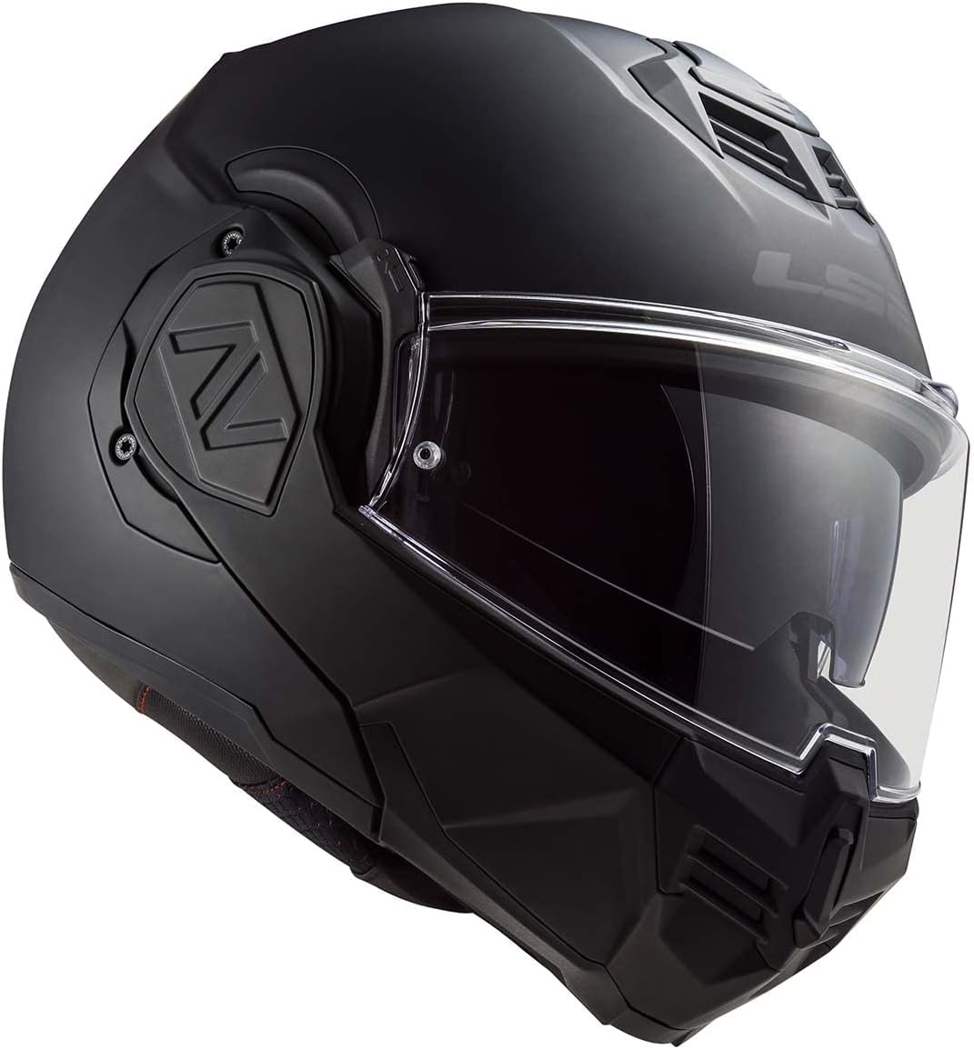 LS2 Helmets Advant Modular Helmet with Integrated Cardo 4X Bluetooth (Noir Matte Black - X-Large)
