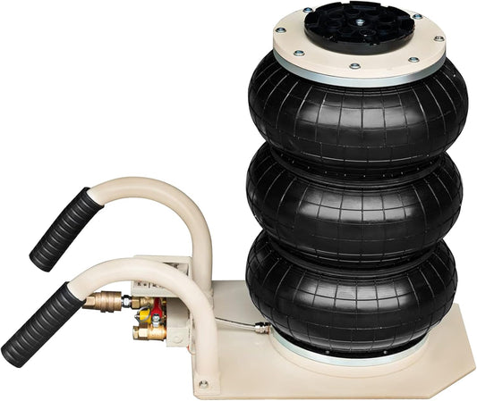 CXRCY 3 Ton Air Jack for Cars & Trucks - 6600LBS Capacity Pneumatic Airbag Jack with Short Handle, Fast Lifting up to 16 Inch for Cars,Trucks (White Triple Bag Air Jack)