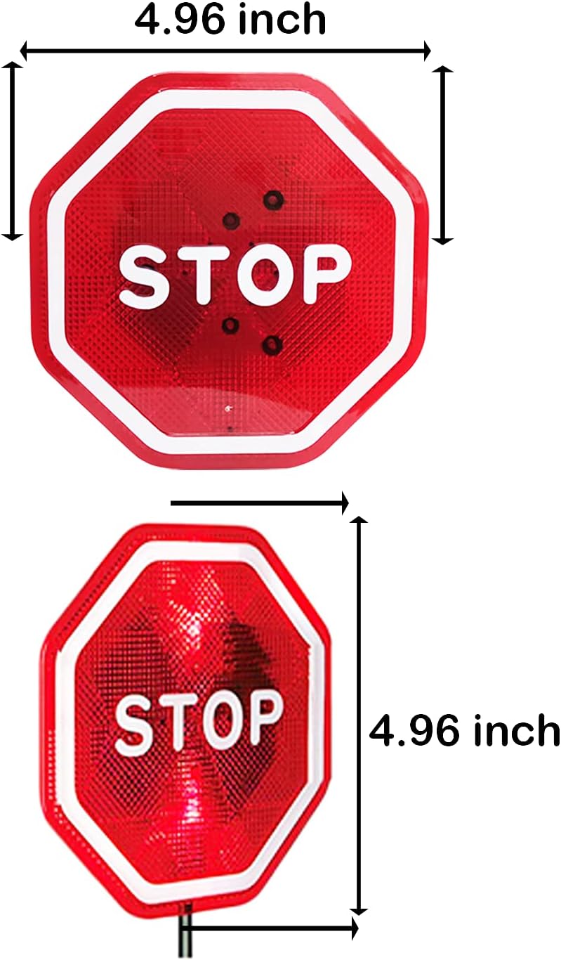 Parking Garage Flashing Stop Sign - Stop Sign for Garage Parking, Adjustable Height Parking Assist, LED Garage Car Stop Indicator, 1-Pack