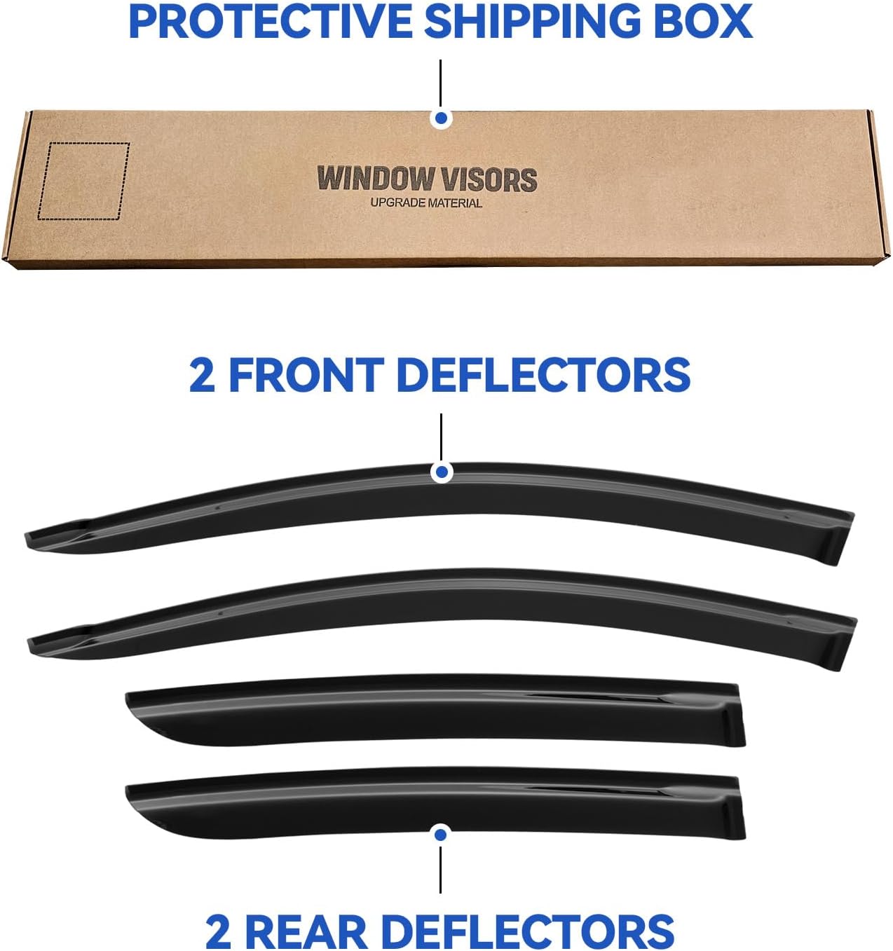 Window Visors Rain Guards for 2020-2025 Nissan Sentra, Out-Channel Window Vent Wind Deflectors Visors Shades for 20-25 Sentra