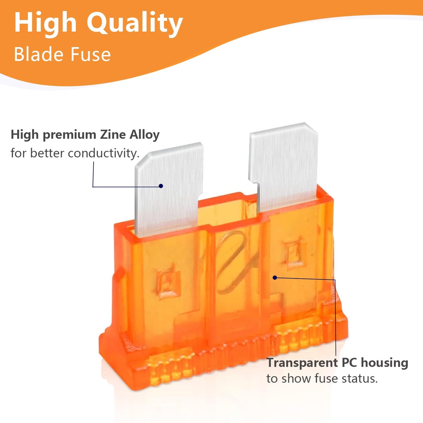 (80Pcs) 5 Amp Standard Fuse, 5A Car Blade Fuses for Car/RV/Truck/SUV/Motorcycle/Boat