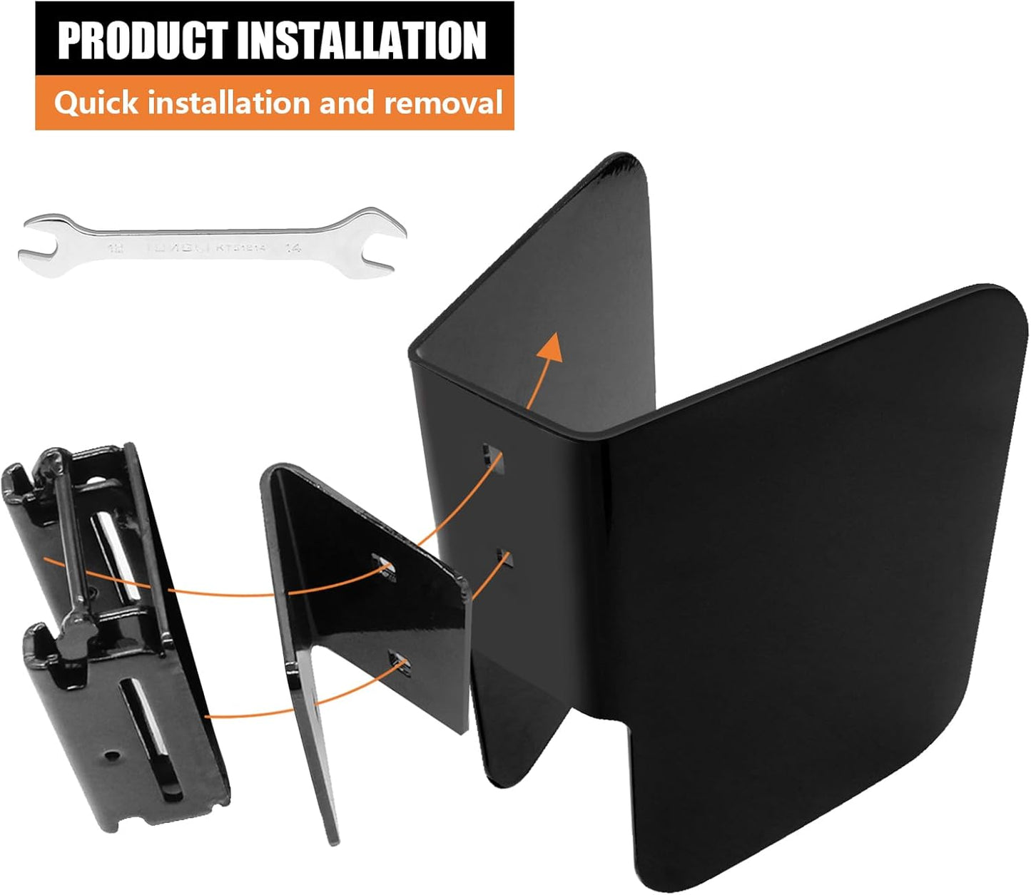 4Pack E-Track Wheel Chock for Motorcycle, E Track Dirt Bike Wheel Chocks, E-Track Accessories Hardware, Supports Tires up to 6” Wide Black