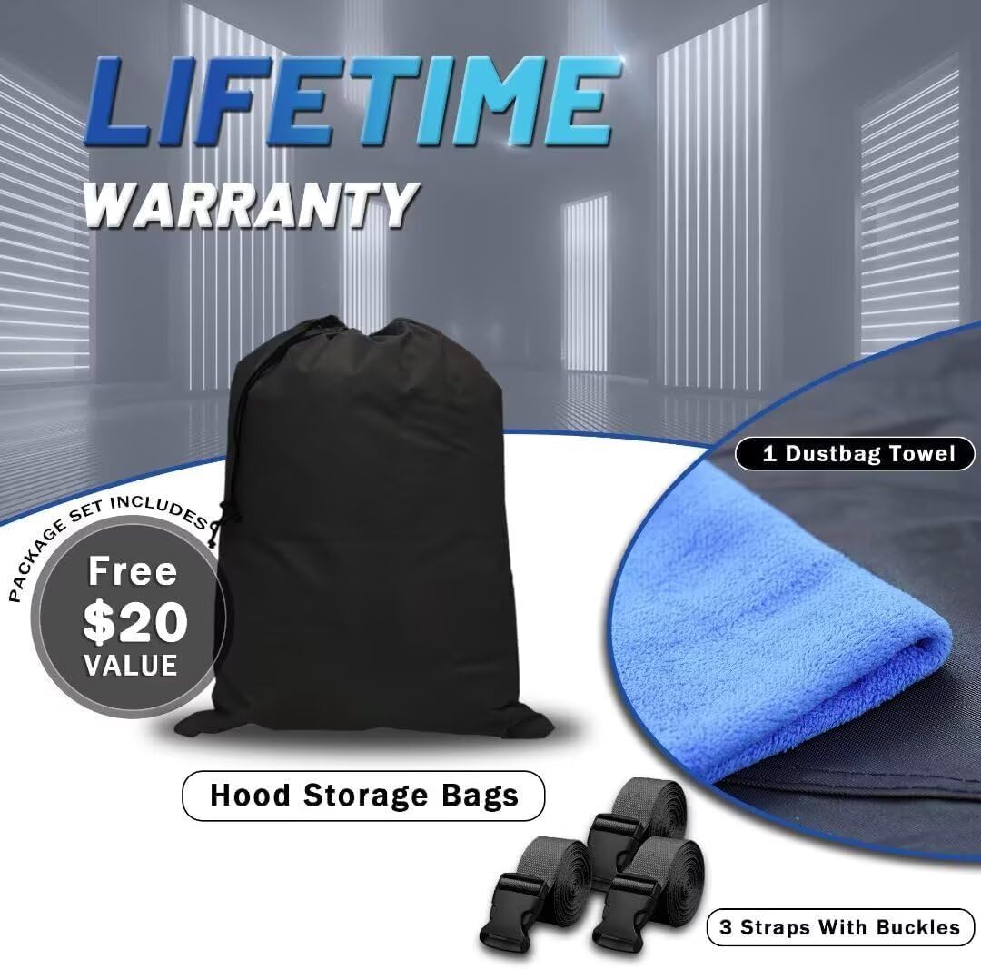 Ford Maverick Truck Cover Custom Fit 2021-2026 SuperCrew Cab Short Bed(4.5') with Door Zipper, 10 Layers Outdoor Heavy Pickup Truck Cover Waterproof All Weather, Wind Dust Sun Protector.