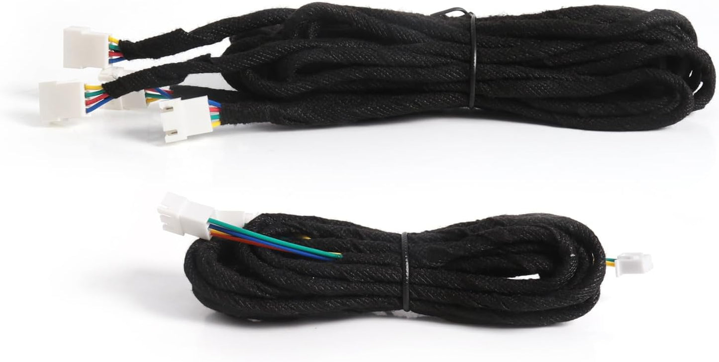 2PCS RGB Acrylic Interior Car LED Strip Light Extension Wire, which fit for RGB Main Controller Connects and sub-Controller kit (not Including), Not fit dreamcolor 1 Lights