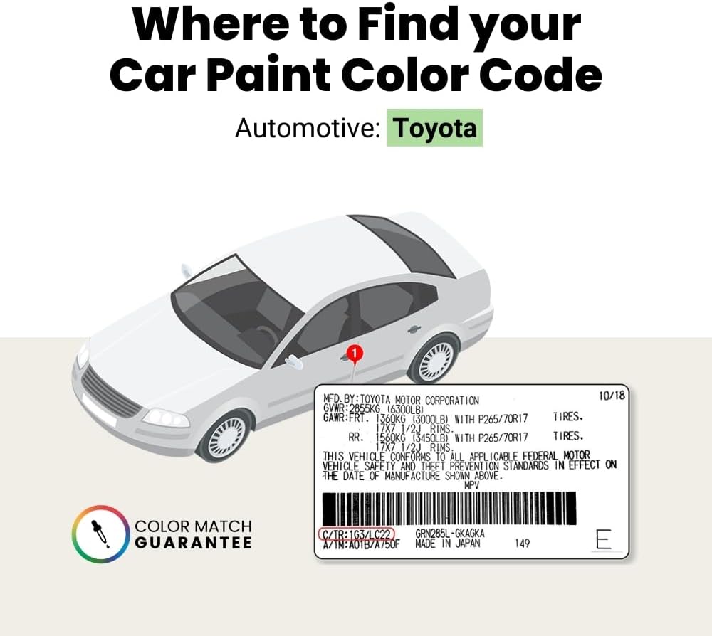 TouchUpDirect 1C8 Luner Mist Silver Metallic for Toyota Exact Match Touch Up Paint Aerosol - Preferred Package