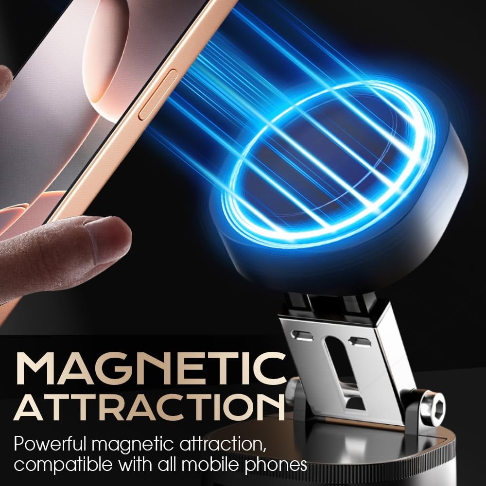 360° Adjustable Vacuum Magnetic Phone Holder,Upgraded Strong Suction Portable Magnetic Car Phone Stand,Universal Magnetic Phone Mount for Cars/Gyms/Indoor/Outdoor (Pink)