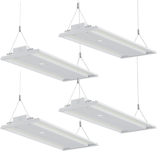 LED Linear High Bay Light, 210W High Bay Shop Lights Fixture, Compatible with Industrial 120-277V, 31500LM Linear High Bay Light for Shop Garage Warehouse, UL Complied, 4 Pack, White