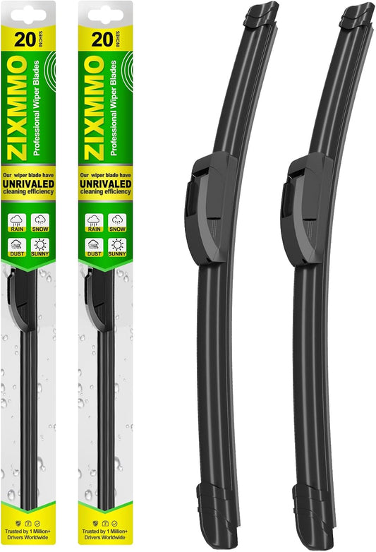 QUALITY 20in + 20in Premium All-Season Windshield Wiper Blades for Original Equipment Replacement(Set of 2)