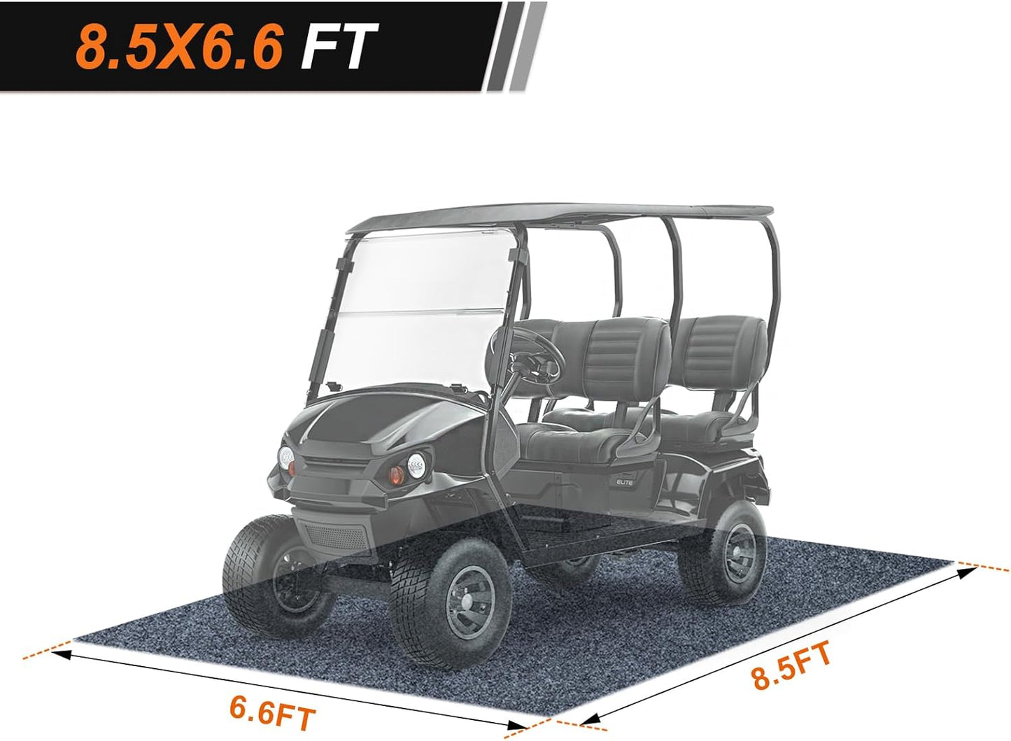 8.5 * 6.6 Ft Heavy Duty Oil Spill Mat, 6.5mm Thickened Large Garage Floor Mat for Under Car, 1/4" Waterproof Rubber Backing Absorbs Oil Quickly, Washable, Reusable, Durable, Non-Slip