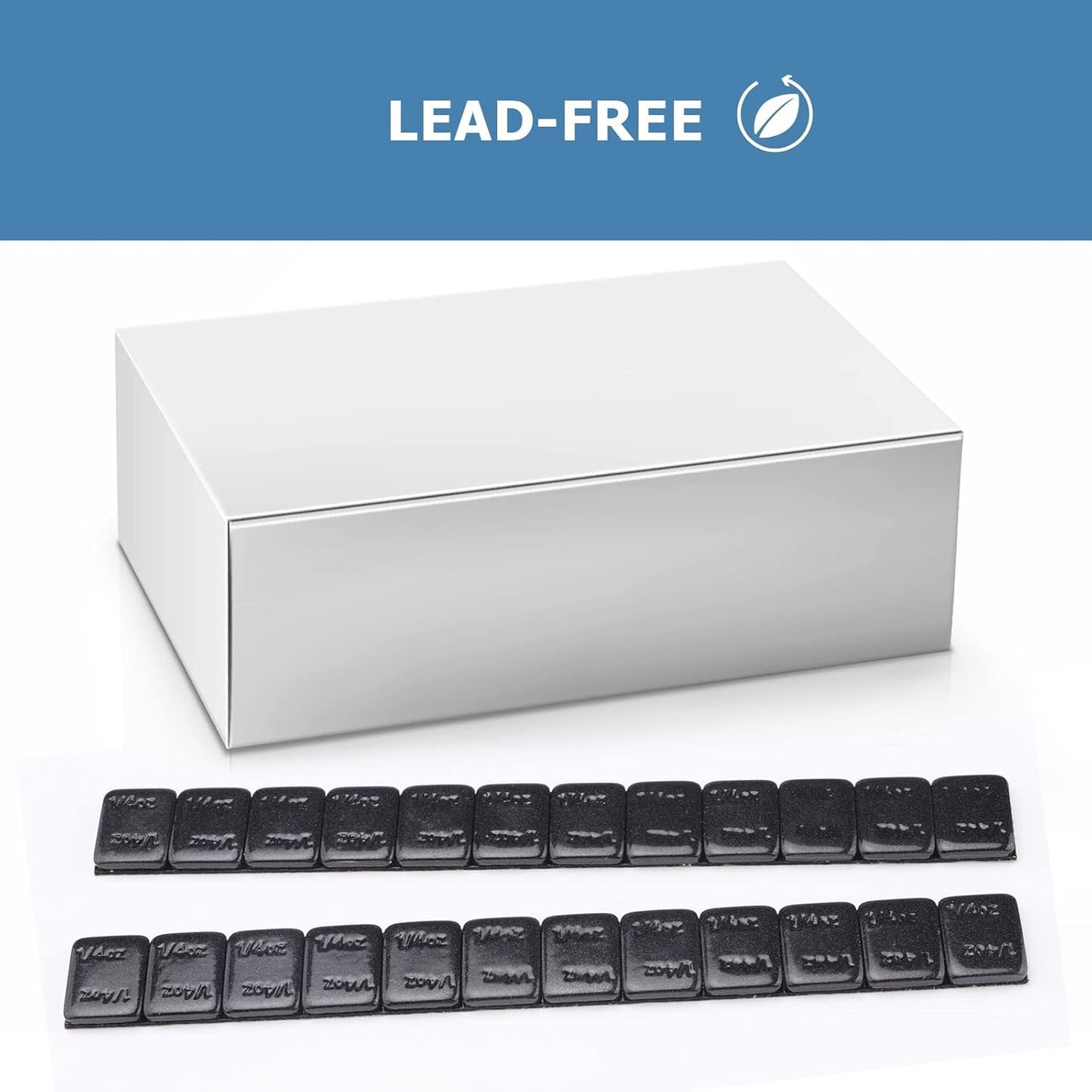 1/4 Oz Black Stick on Wheel Weights (1box，576pcs,144oz), Adhesive Backed Wheel Weights for Cars, Trucks, SUVs, Motorcycles, Low Profile