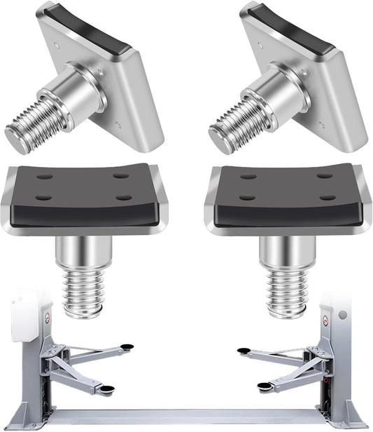 4 Pack Truck Adapter for 2 Post Lift, Hot Dipped Galvanized Steel Lift Pads for Auto/Car/Vehicle, Auto Lift Spin-Up Frame Adapter, Truck Adapter Kit Set for ME & KT Two Post Lifts