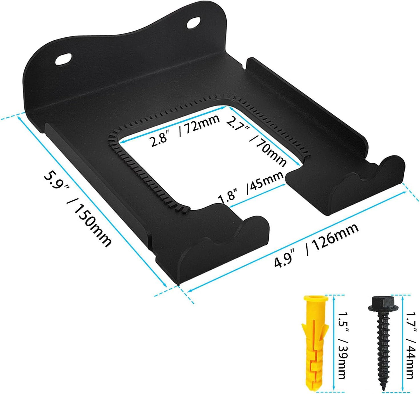 2PCS Garage Organizer Trimmer Rack, Heavy Duty Weeder Eater Hanger Trimmer Hanger, Weedeater Hangers for Garage Wall, Garden Tool Organizer, Tool Hangers for Garage Wall, Black Metal