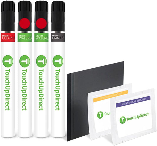 TouchUpDirect 3U9 Finish Line Red Tricoat Compatible with Toyota Exact Match Touch Up Paint Brush - Platinum Kit