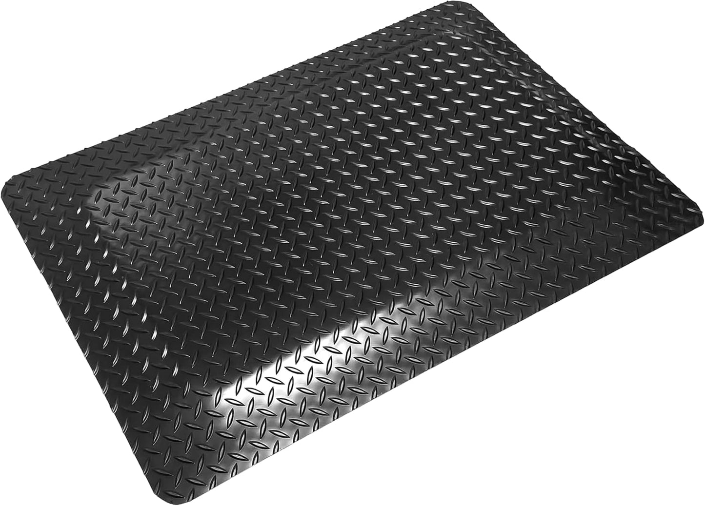 Rhino Mats, American Classic Diamond Anti-Fatigue Mats, Industrial Ergonomic Comfort Standing Mat for Work, Home, Garage, Office, Kitchen or Anywhere (Black 9/16" Thick, 3 FT. x 23 FT.)