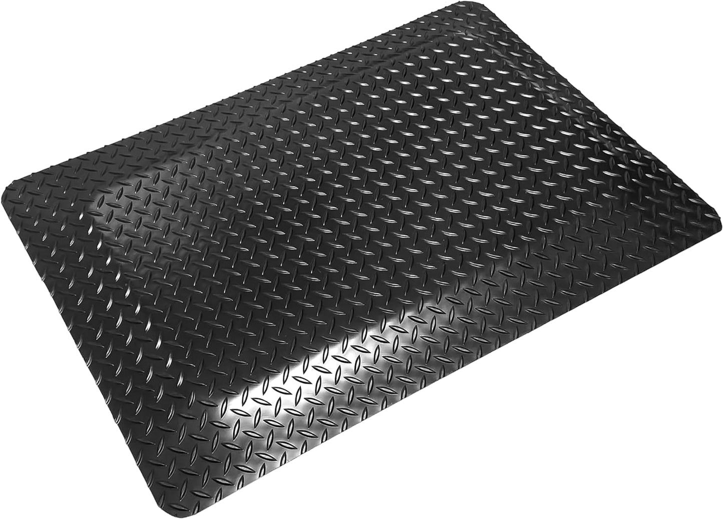 Rhino Mats, American Classic Diamond Anti-Fatigue Mats, Industrial Ergonomic Comfort Standing Mat for Work, Home, Garage, Office, Kitchen or Anywhere (Black 1" Thick, 3 FT. x 8 FT.)