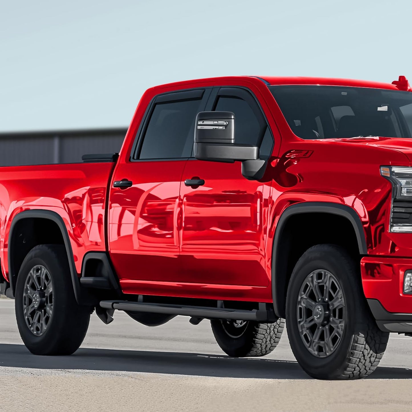 Voron Glass in-Channel Extra Durable Rain Guards for Chevrolet (Chevy) Silverado/GMC Sierra 2500HD/3500HD 2020-2025 Crew Cab, Window Deflectors, Vent Window Visors, 4 Pieces - 200298