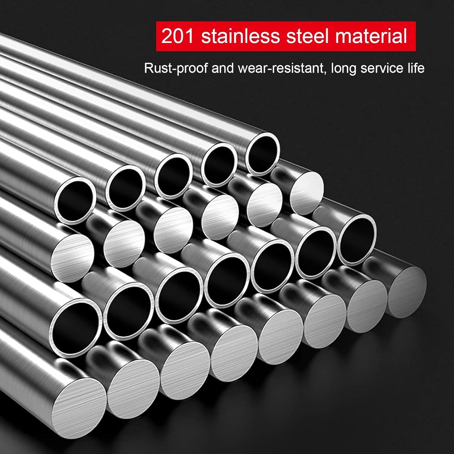Stainless Steel Parking Bollards for Driveway, Industrial Safety Bollards Reflective Channelizer Post, Parking Barrier, Sturdy and Durable, Easy to Install, for Crowd Control(Silver (1pcs),7.6*100cm/3