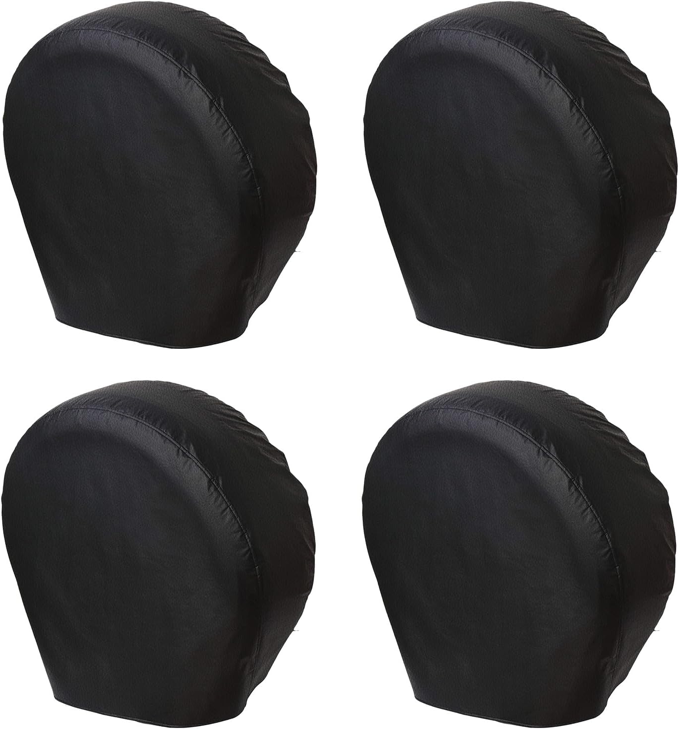 Rough Tire Covers 4 Pack, Waterproof Vinyl Wheel Protectors with Lining for RV, Trailer, Camper, Motorhome, SUV, Car, Universal Fits Tire Diameters 40-42 inches, Black