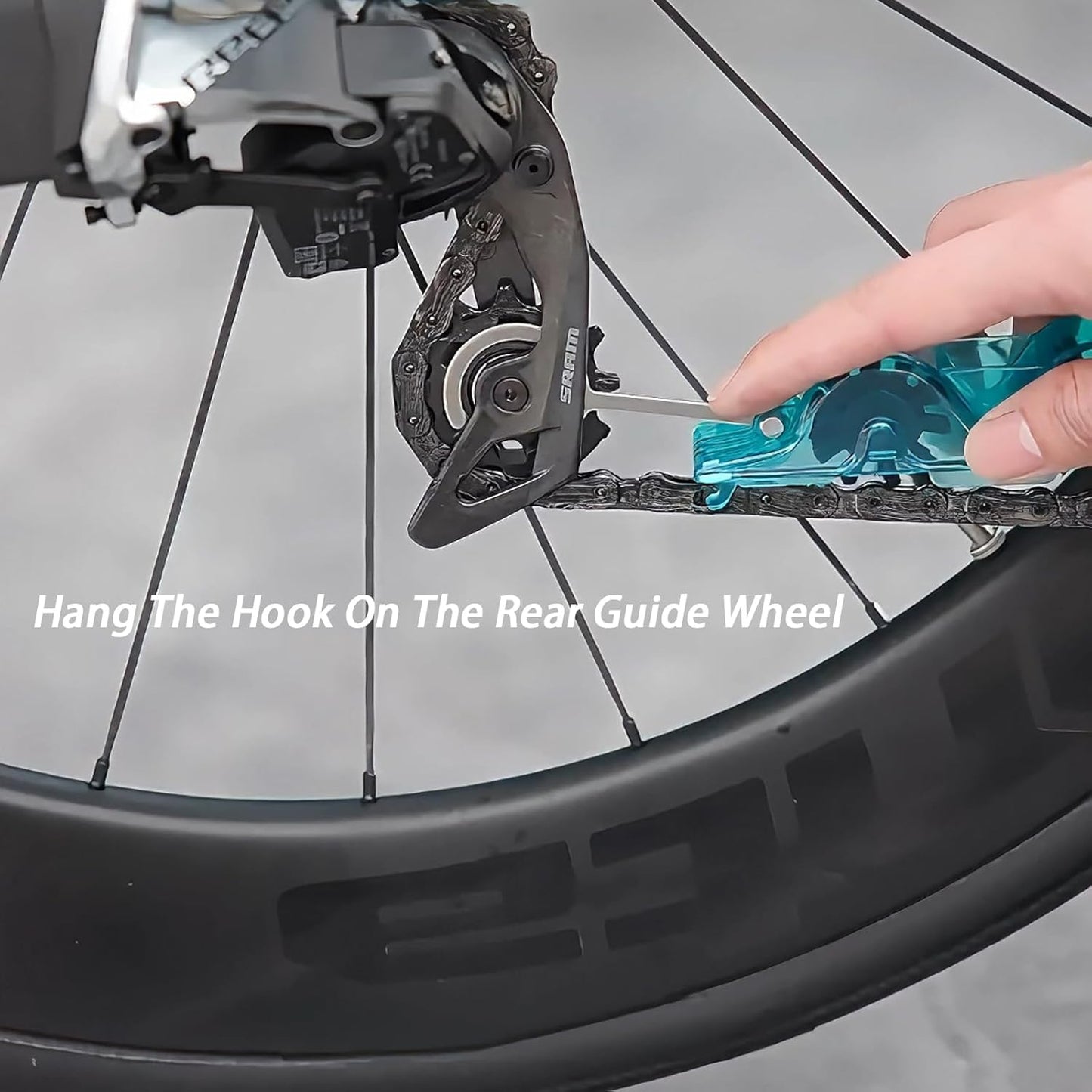 Bike Chain Cleaner,Multi functional chain cleaner Suitable for Mountain Bike, Road Bike,Bicycle Cleaning Brush Tool for Drivetrain(green)