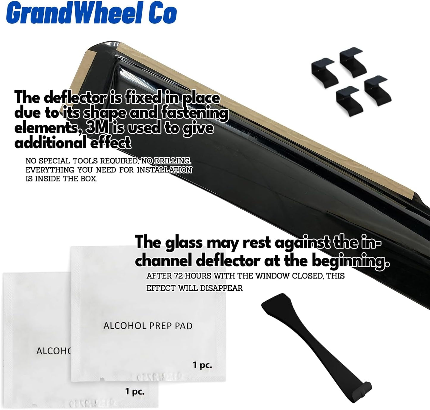 Window Deflectors Smoke Tinted in-Channel Side Window Vent Visor Deflectors Rain Guards Compatible with Nissan Murano 2015-2024 - 4pcs. GW0792