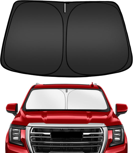 ARISMOTOR Windshield Sun Shade for GMC Yukon XL 2021-2025, Custom Fit Foldable Front Window Sunshade Sun Visor Protector, Block UV Rays Keep Your Car Cooler