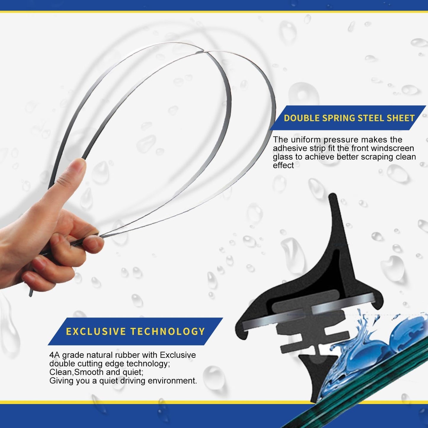 3 wipers Replacement For 2007 2008 2009 2010 2011 2012 Mazda CX-7 2016 2017 2018 2019 2020 2021 Hyundai Tucson Windshield Wiper Blades Original Equipment - 26"+16"+14" (Set of 3) U/J HOOK