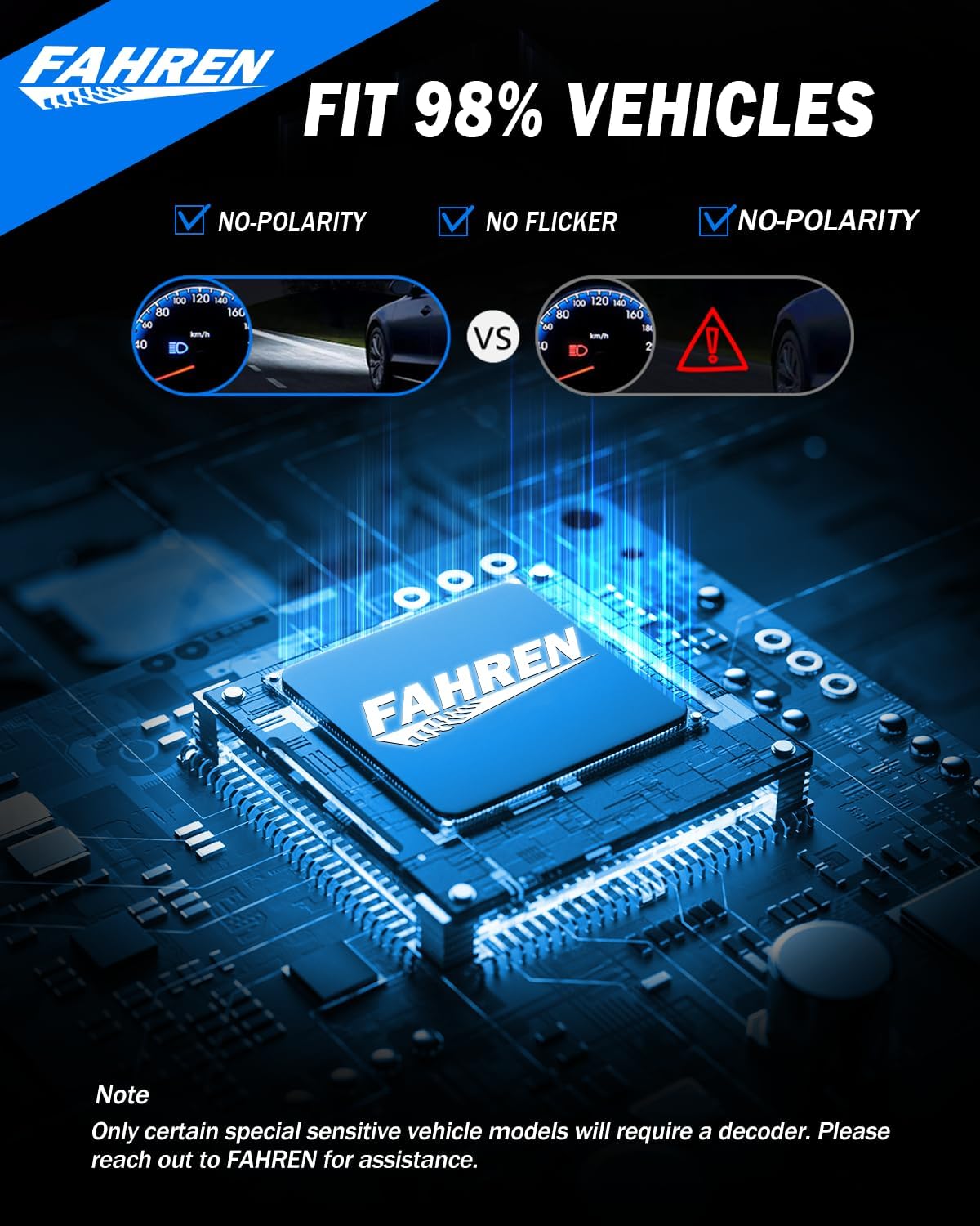 FAHREN H11 9005 Light Bulbs Combo, 60000LM Super Brighter 6500K H9 H8 HB3 Driving Light Bulbs with Fan, Plug and Play, Off-Road Use or Fog Light, Pack of 4