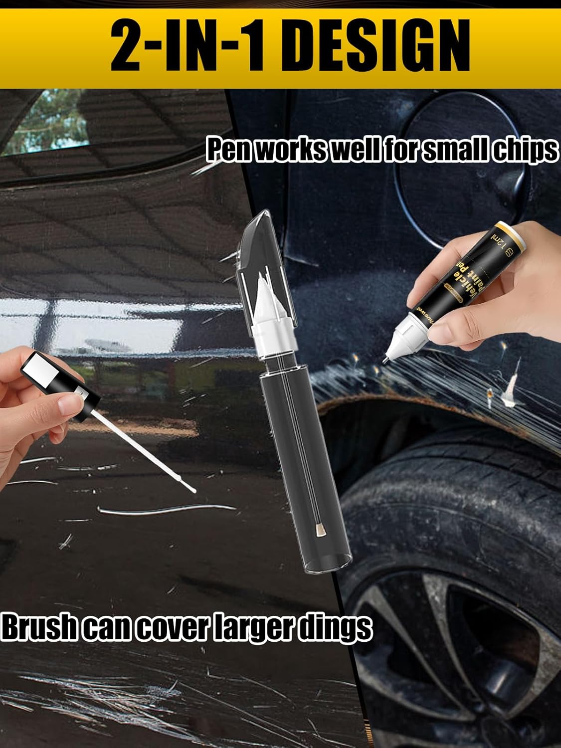 (992/7992) Selenite Gray Metallic Touch Up Paint Compatible with Mercedes-Benz, Exact Match Car Paint Pen Automotive Scratch Repair Remover Kit Quick & Easy Solution for Vehile Chips and Nicks