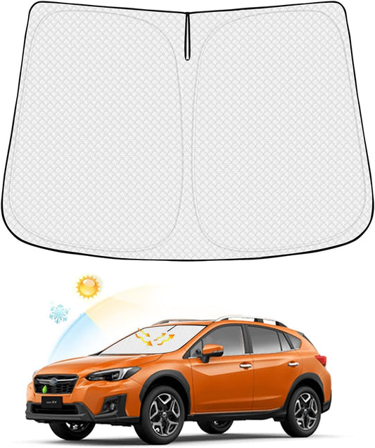 Windshield Sun Shade for Subaru Crosstrek 2018-2025 2026 Accessories Thicken 6-Layer Foldable Front Window Sunshade Cover Sun Visor Protector Block UV Rays Keep Vehicle Cool