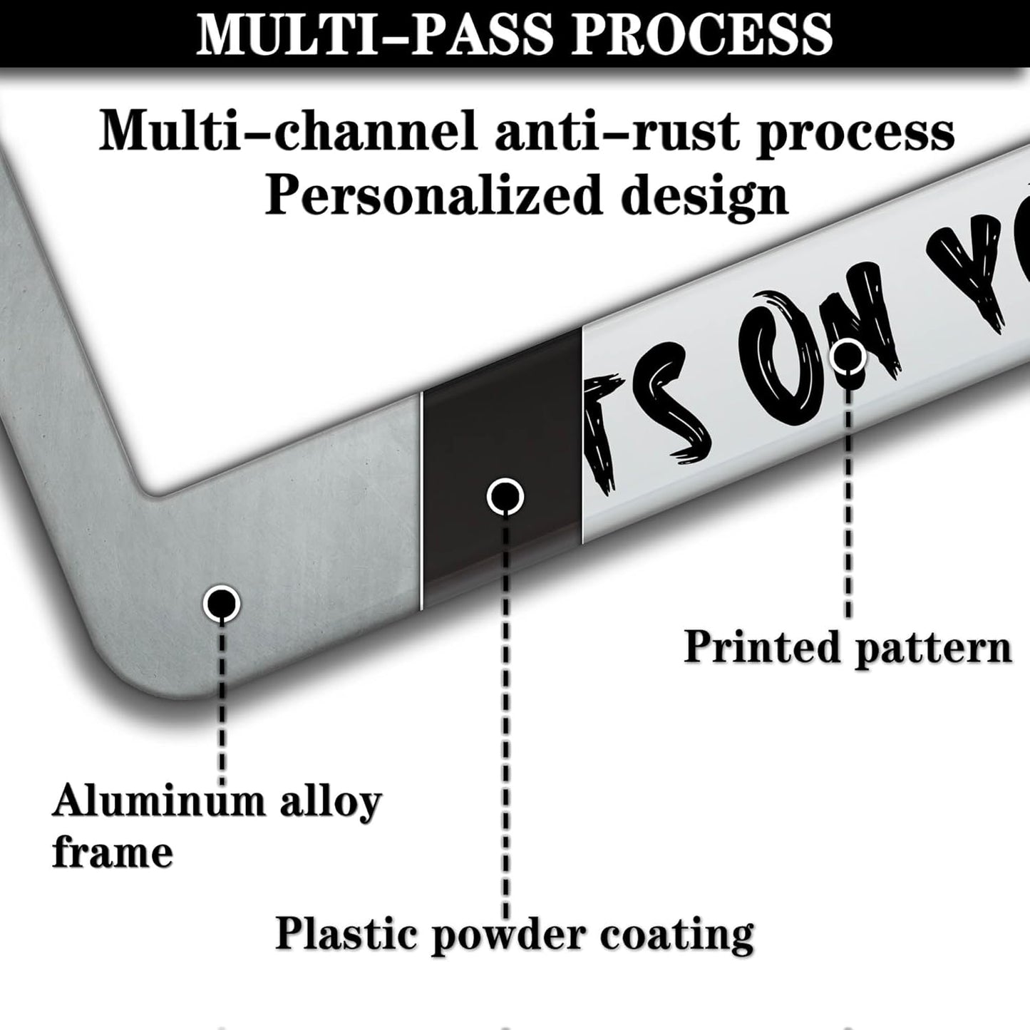 License Plate Cover Black and White License Plate Frames Dogs Leave Paw Prints on Your Heart Universal Aluminum Car Accessory 2 Pack with Screw Covers Set