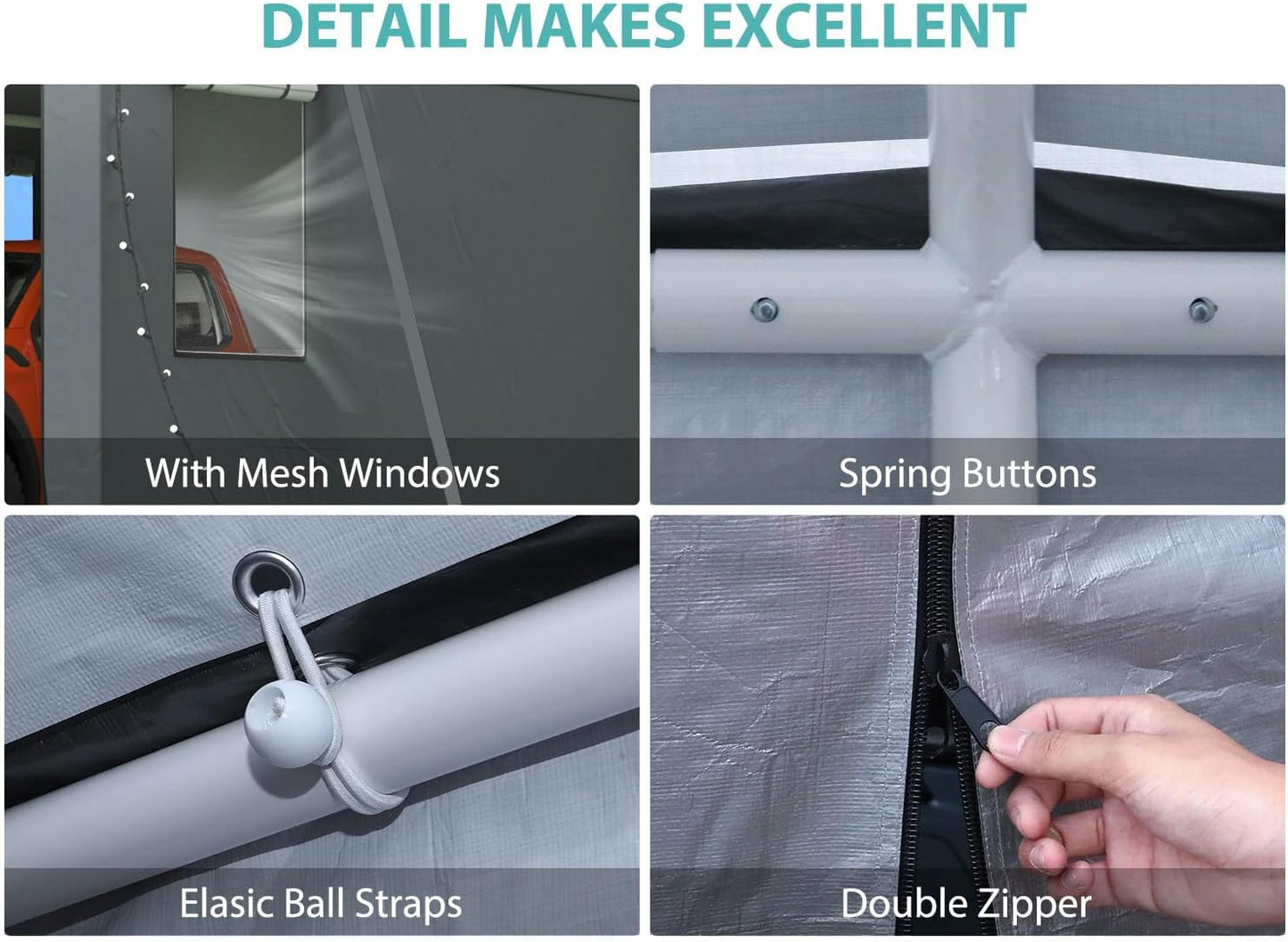 Carports 13X25 Heavy Duty,Car Ports with 180G Removable Side Wall,Portable Car Port Garage,Carport Canopy, Car Shelter All Weather,Grey