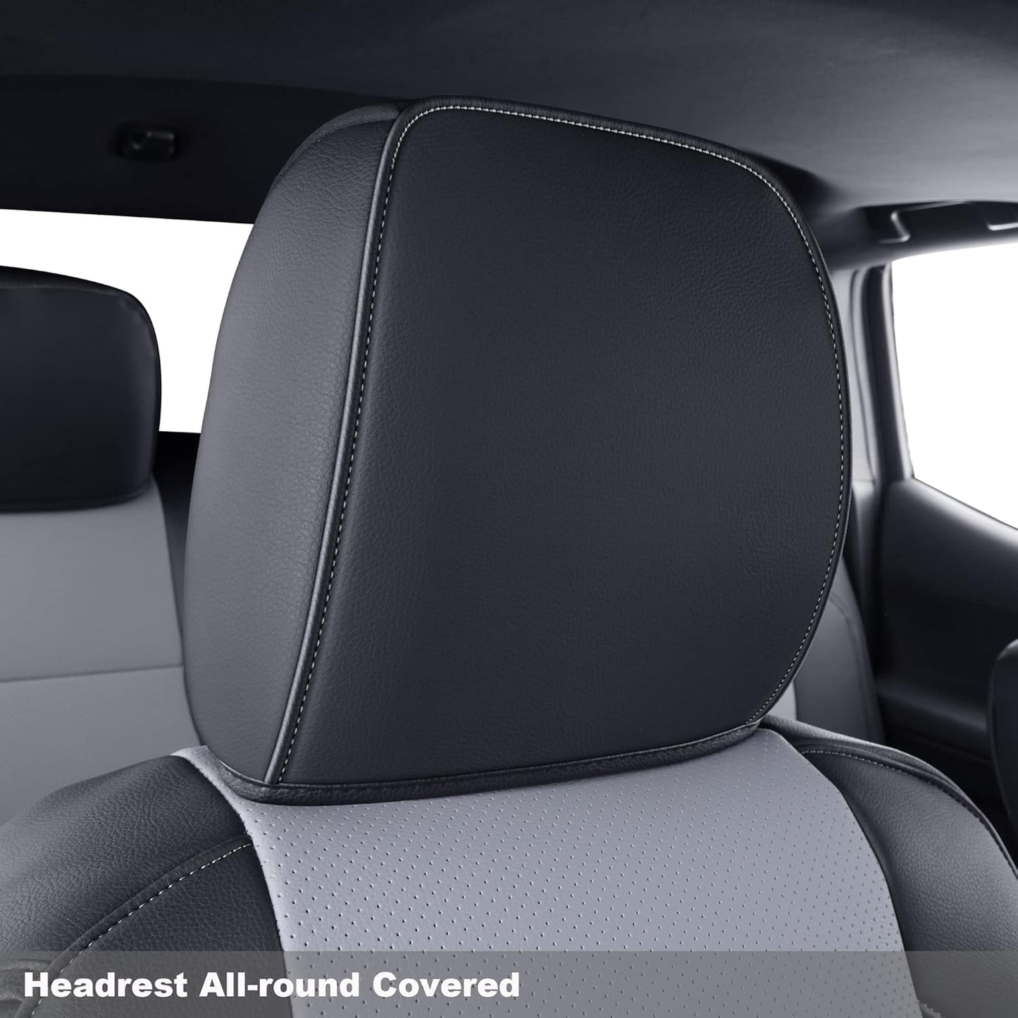 LUCKYMAN CLUB 2 Front Tacoma Seat Covers Custom Fit 2016-2023 Tacoma Crew Cab and Extended Cab (Gray 2 pcs)