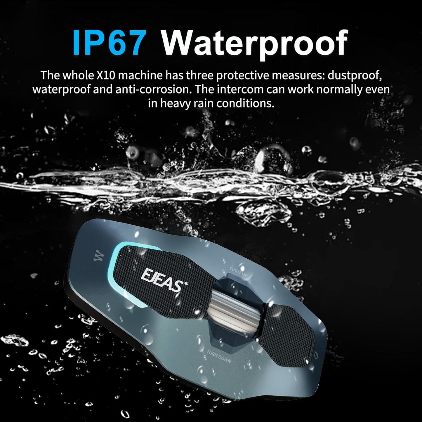 SolaMr X10 Motorcycle Helmet Bluetooth Headset Speakers Headphone, Ski Helmet Intercom Integrated Mesh Communication System Support 10 Riders with Bluetooth 5.1, Noise Cancellation, Music Share, Green