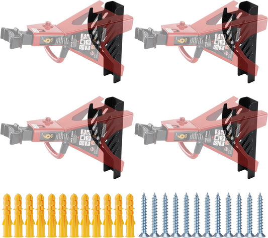 4 Packs Jack Stand Holder Wall Mount Organizer Bracket Rack Fits 4 & 5 & 6 Ton Jack Stands