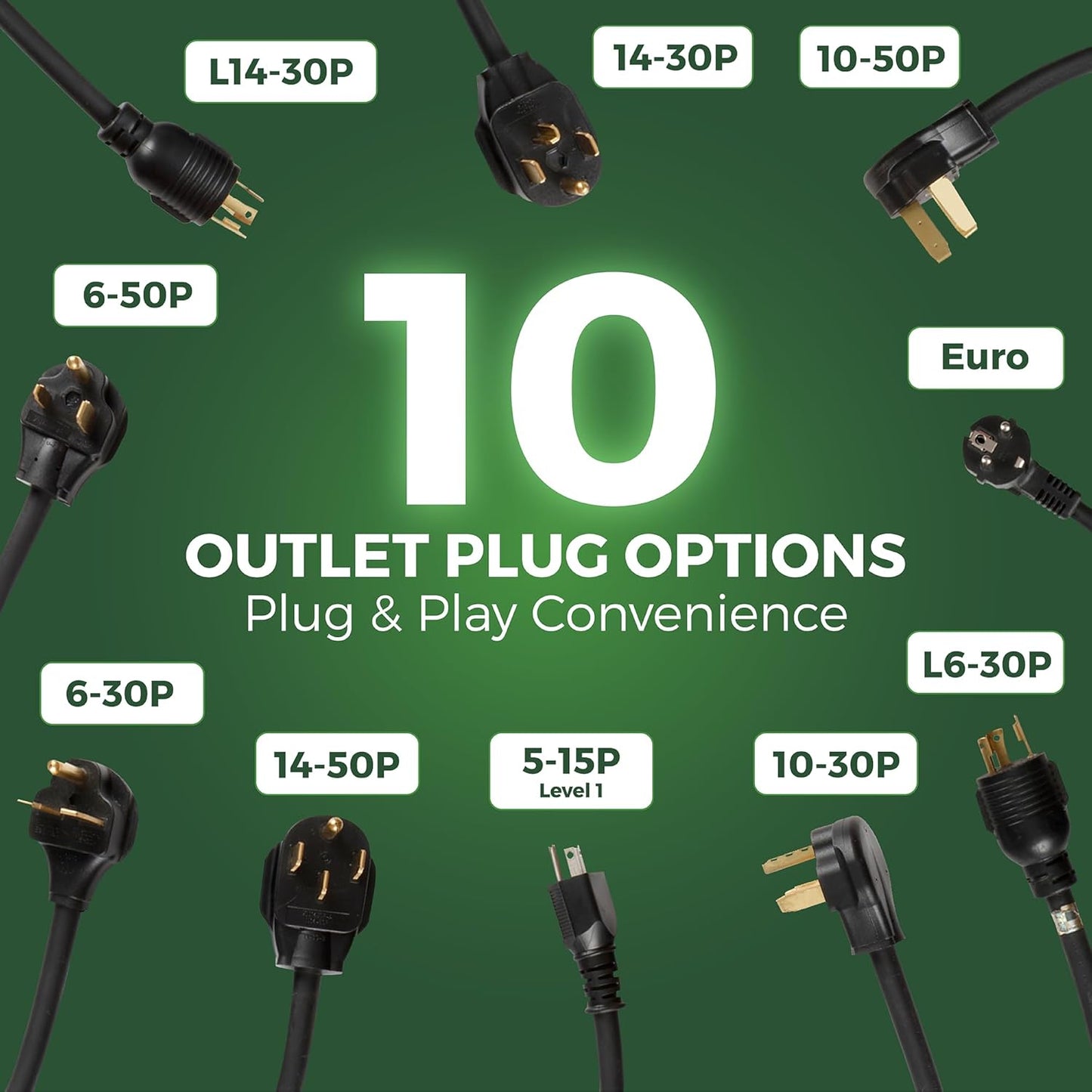 PRIMECOM Level 2 EV Charger 220/240V, 16A, 30ft & 50ft, Portable EVSE Electric Vehicle Charging Cable Compatible with Bolt Volt Leaf BMW i3 Fiat 500e Clarity NIRO Prius (6-50P, 30 Feet)