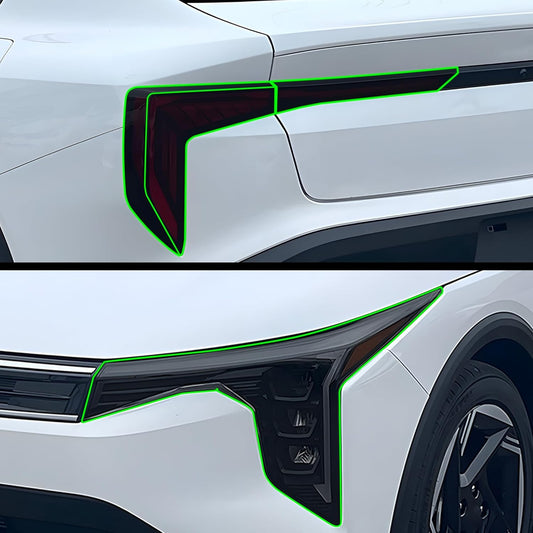 BOGAR TECH DESIGNS Precut for KIA K4 2025-2026 Full Headlight Taillight Head Tail Light Tint Kit, Light Smoke