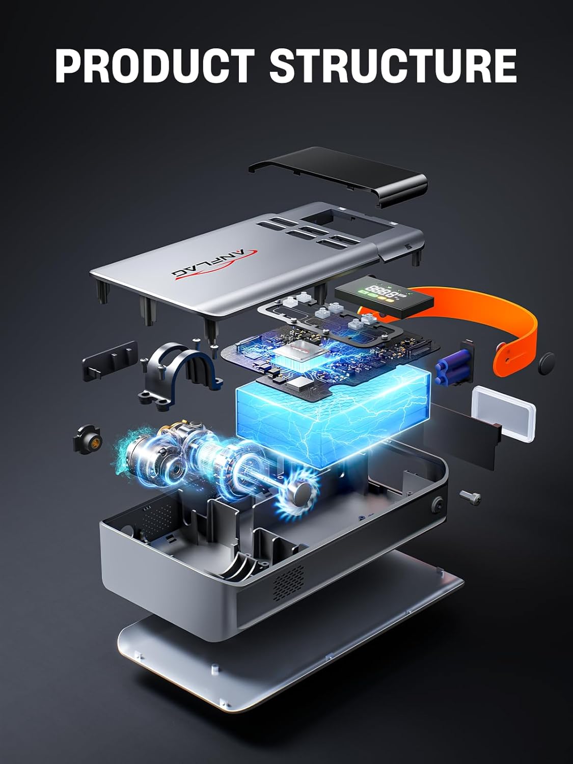 8-in-1 Car Jump Starter with Air Compressor,5500A Portable Jump Starter Pack with 150PSI Tire Inflator, 12V Safe Lithium Jump Box with LCD Display,Flashlight(Up All Gas/12.0L Diesel)