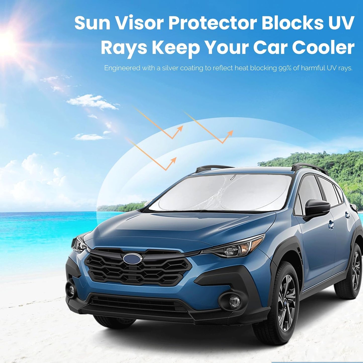 Custom Fit 2019-2024 2025 Subaru Forester SUV, Crossover, Base, Premium, Sport, Limited Sun Visor Accessories Sun Shade Sunshade Windshield Cover, Window Shade for Forester Blocks UV Protector Shield