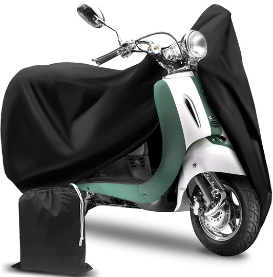 COVERVIN Scooter Waterproof Cover Outdoor, Moped Cover & Vespa Cover All Weather Rain & UV Protection, 60″ Long (XS)
