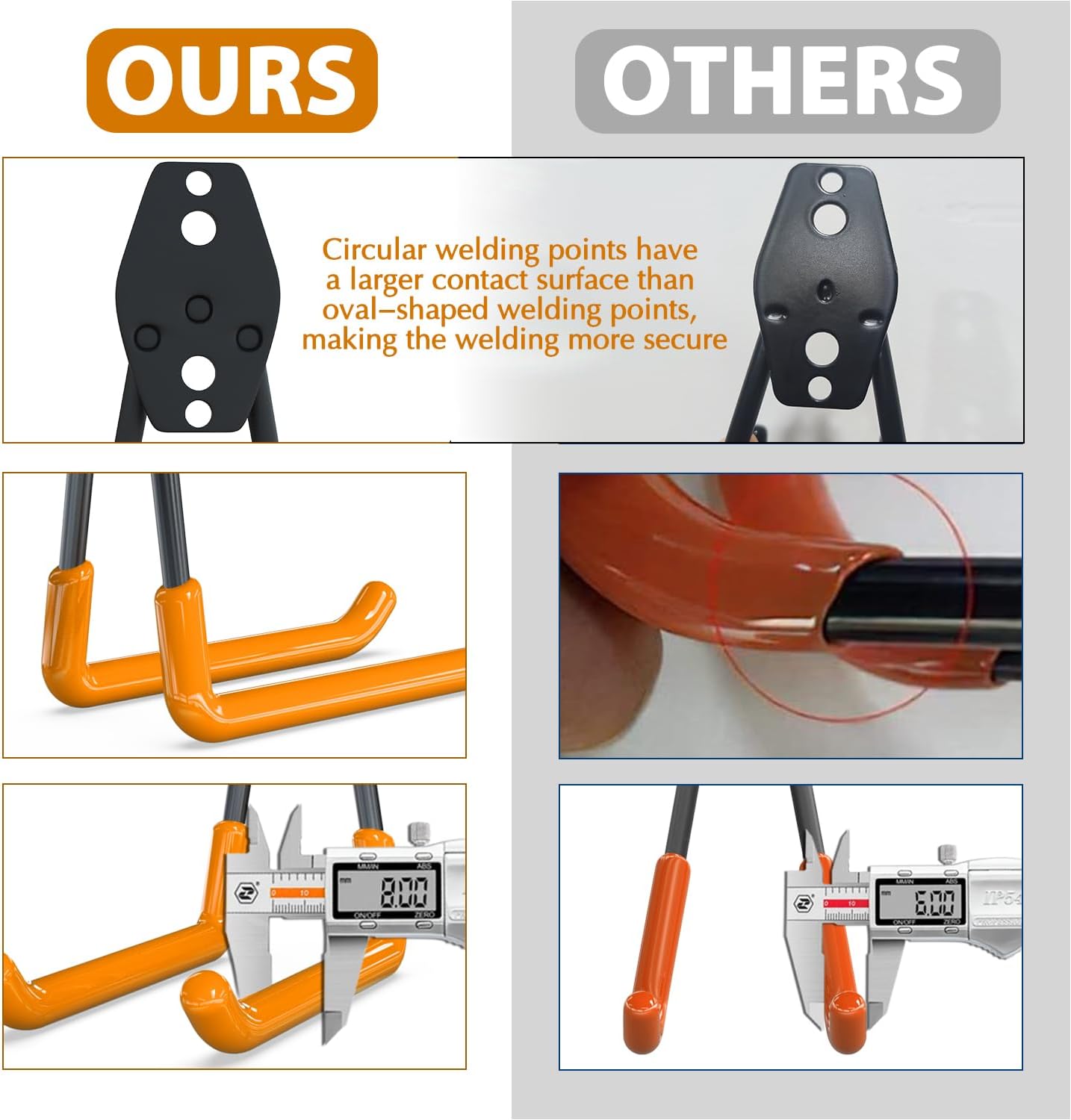 3-H Garage Wall Hooks 31 Pack, Garage Hooks Heavy Duty with Extra Welding Spots, Garage Organizer for Garden, Lawn, Yard Tools, Chairs, Ladders, Weed Eater, Shovel, Blower(Oranger)