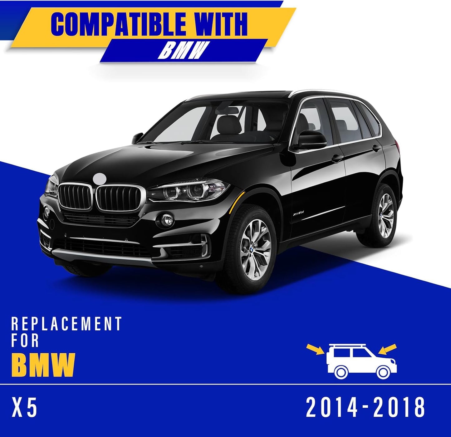 3 wipers Replacement for 2014-2018 BMW X5, Windshield Wiper Blades Original Equipment Replacement - 24"/20"/12" (Set of 3) U/J HOOK