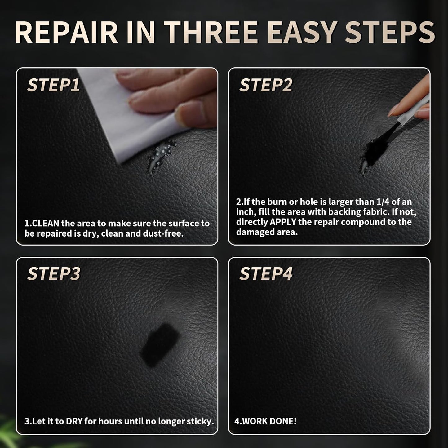 Advanced Leather Repair Gel, 2025 New Leather Repair Coloured Cream Gel, Upgrade Professional Leather Repair Kit for Car Seat Vinyl Repair Kit, Multifunctional Couch and Jacket Repair Kit (Beige)