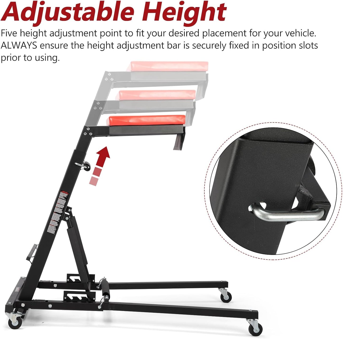 BUNKER INDUST Automotive Engine High Top Creeper Workstation Shop Mechanic | Adjustable Height | | Foldable | | 400 LBS Capacity |