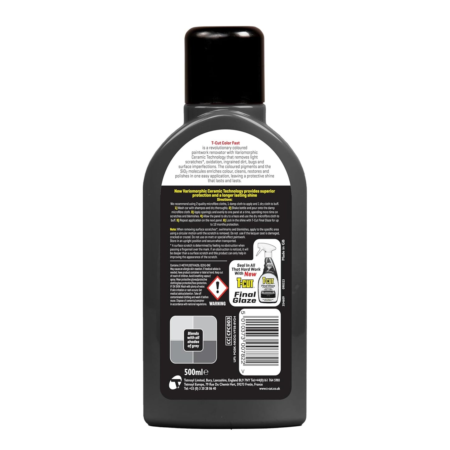 T-Cut Gray Scratch Remover Color Fast Paintwork Restorer Car Polish - 17 Fl Oz 13 Colours Available