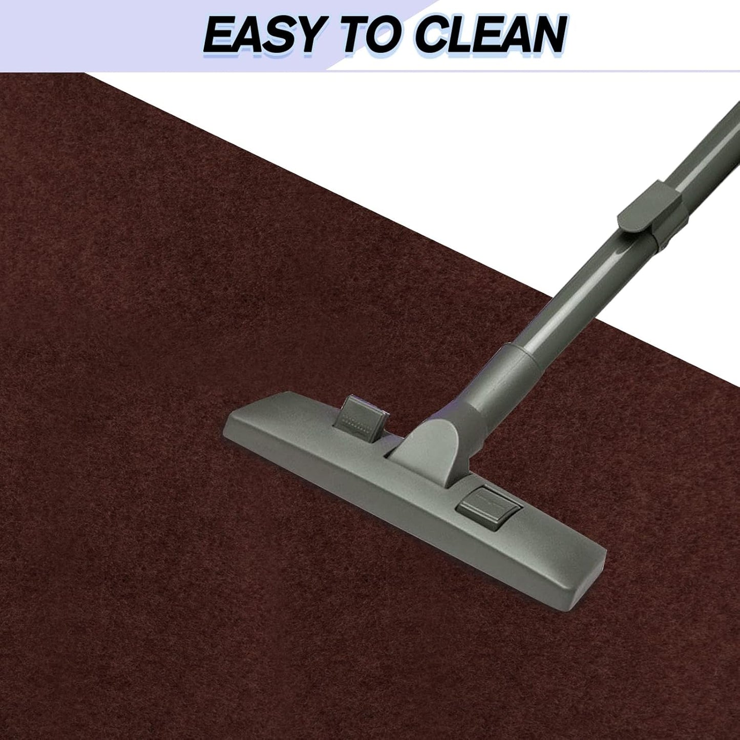 Custom Size Backed Non-Slip Area Rugs Runner, Easy Clean, Waterproof Runner Rugs for Hallway Entryway, Kitchen, Laundry, 3FT x 23FT, Brown