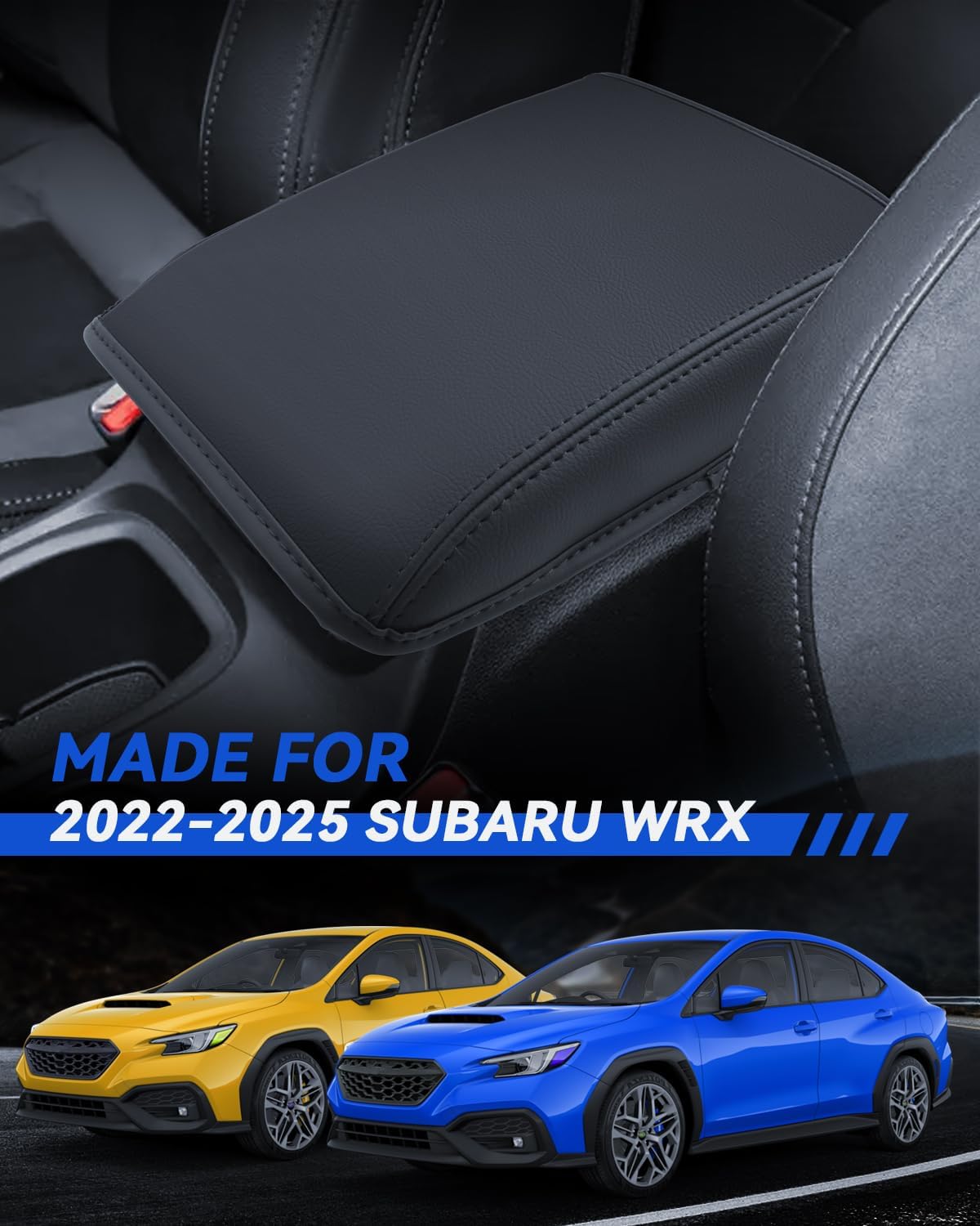 Armrest Cover for WRX 2022 2023 2024 2025 Accessories Center Console Middle Lid Pad Protector for Car Elbow Rest(Only Fit WRX 6MT)