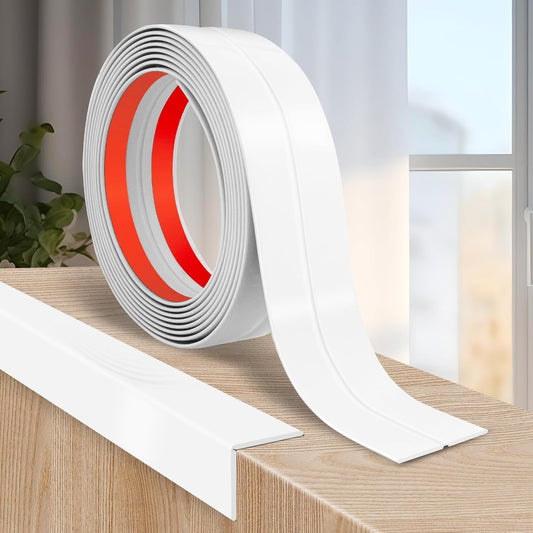 Flexible Wall Corner Protector Moulding Trim Peel and Stick Wall Corner Guards Edge Protector Self Adhesive Molding Trim Strip for Edge Ceiling (White, 1.6 in x 20 Ft)