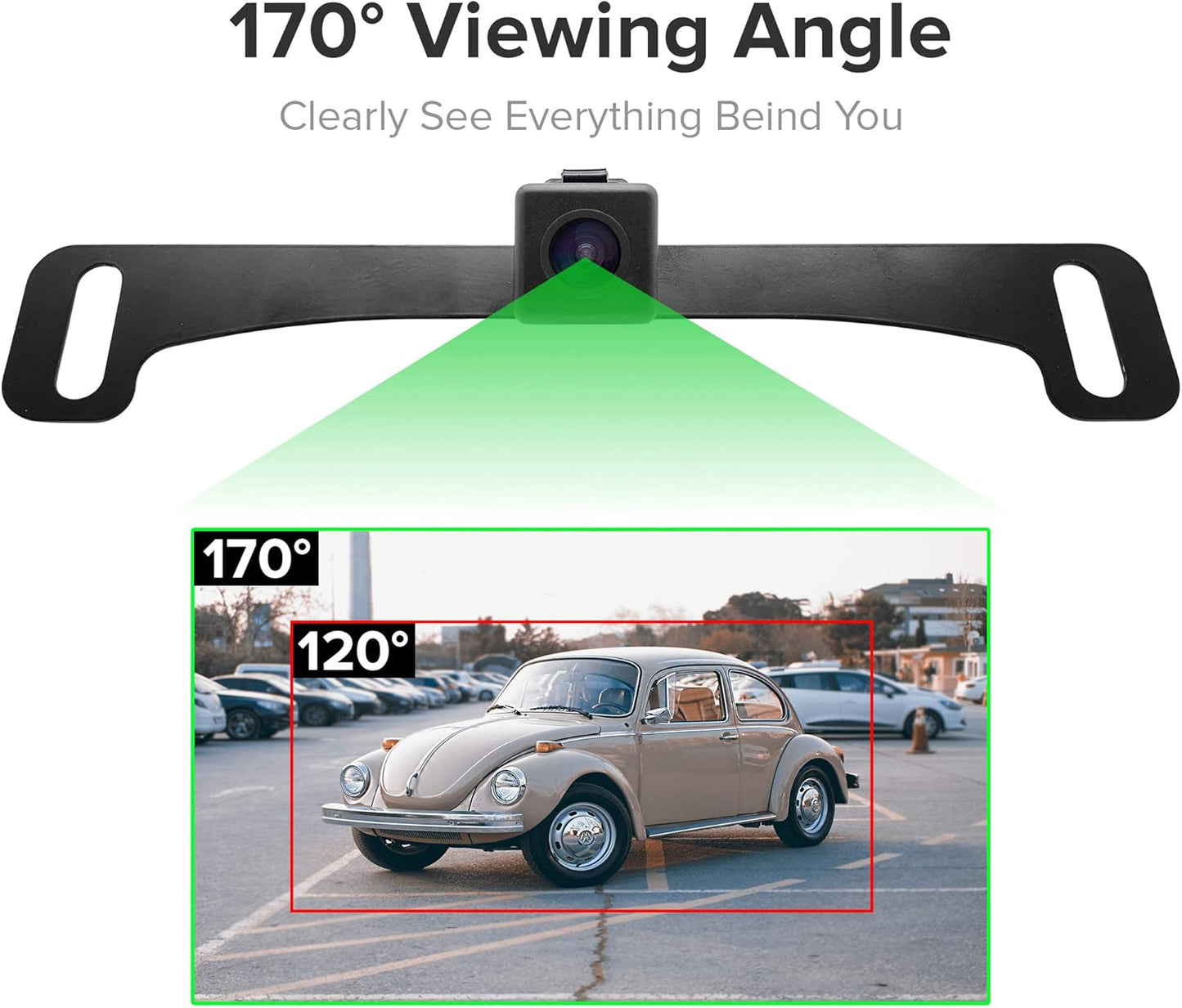 Master Tailgaters 10.5" OEM Rear View Mirror with 4.3" LCD Screen and 170° Backup Camera | Rearview Universal Fit | Auto Adjusting Brightness LCD | Anti Glare | Full Original Mirror Replacement