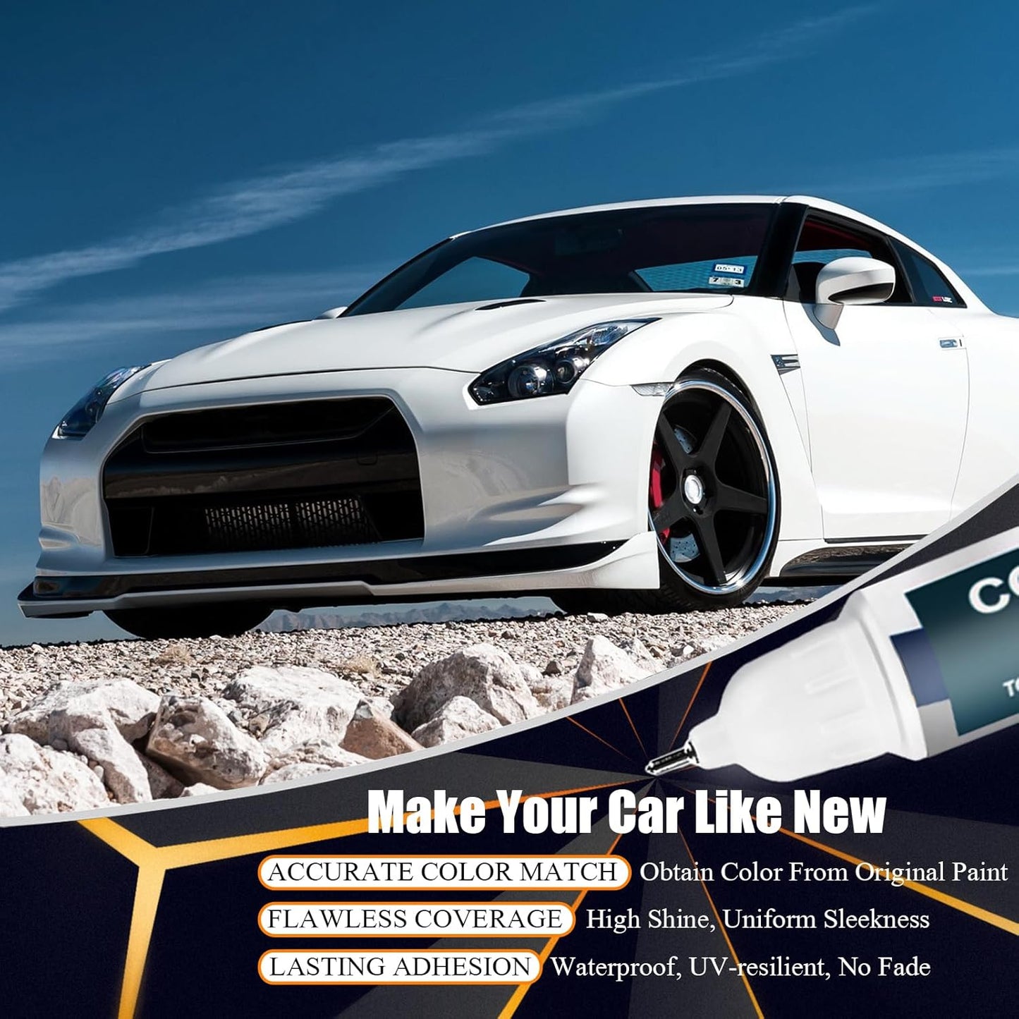 K51 Platinum Graphite Metallic Touch Up Paint for Nissan, Car Paint Pen Scratch Repair Two-In-One Touch Up Paint, Premium Car Scratch Remover for Deep Scratches