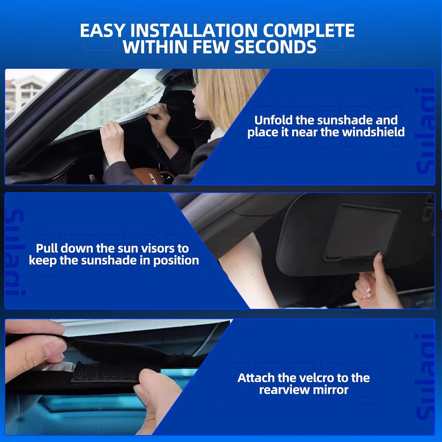 Windshield Sun Shade for Toyo-ta RAV4 2019-2025 Foldable Sunshade Custom Fit Front Window Car Interior Accessories Protector Blocks UV Rays